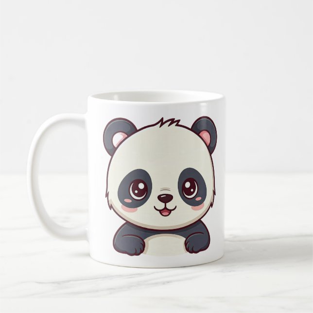 Tasse mit niedlichem Cartoon-Stil Kawaii Babypanda (Links)