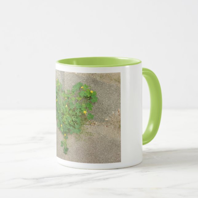 Tasse mit originalem Foto eines herzenförmigen Kle (VorderseiteRechts)