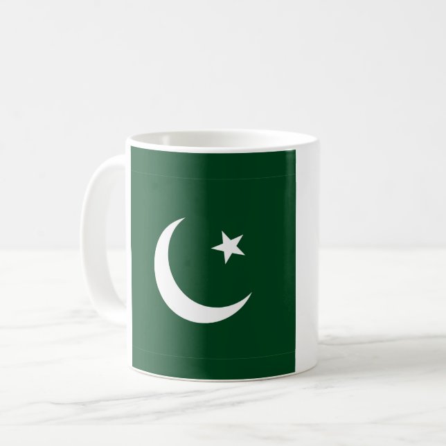 Tasse mit pakistanischer Flagge (Vorderseite Links)