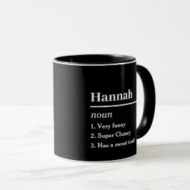 Tasse mit personalisiertem Namen mit Lustigen Sprü