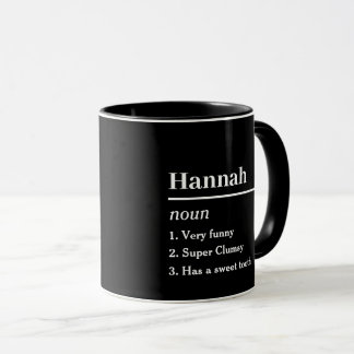 Tasse mit personalisiertem Namen mit Lustigen Sprü