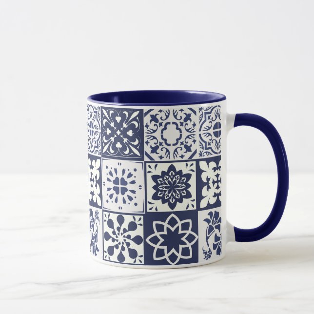Tasse mit portugiesischem Fliesen-Muster - (Rechts)
