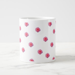 Tasse mit rosa Rosenmuster