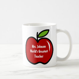 Tasse mit rotem Apfel | Personalisierbare Gestaltu