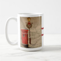 Tasse mit roter Post
