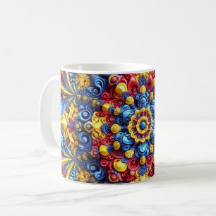 Tasse mit rumänischem Farbdesign
