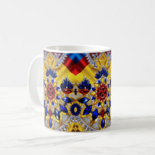 Tasse mit rumänischem Farbdesign