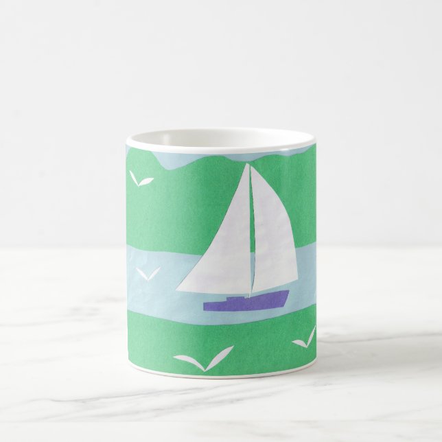 Tasse mit Sailboat Scene (Mittel)
