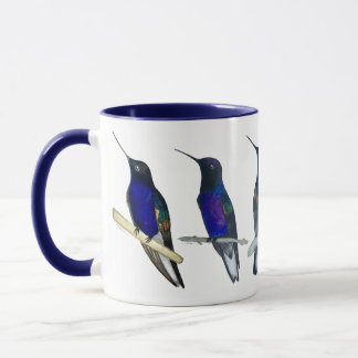 Tasse mit Samt-Purpur-Kronenkolibris