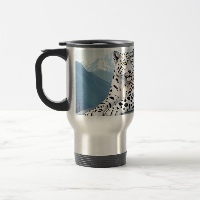 Tasse mit Schneeleoparden (Links)