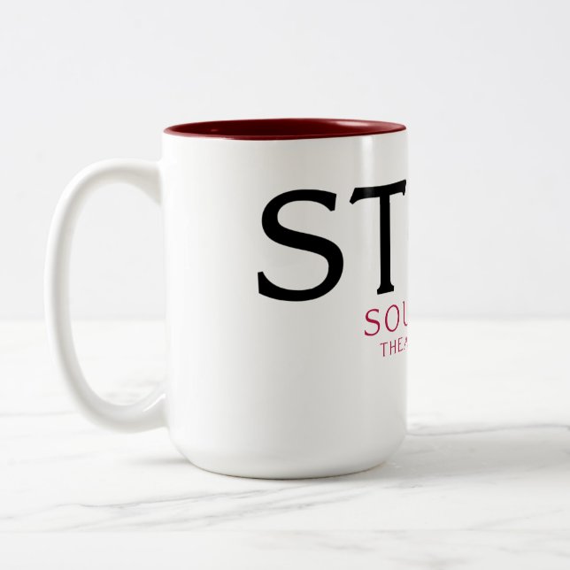 Tasse mit Southbank-Logo (Links)