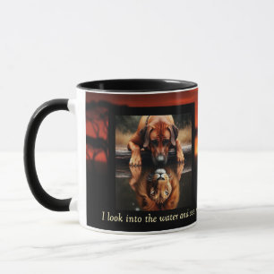 Tasse mit Spiegelung des Rhodesian Ridgeback Löwen