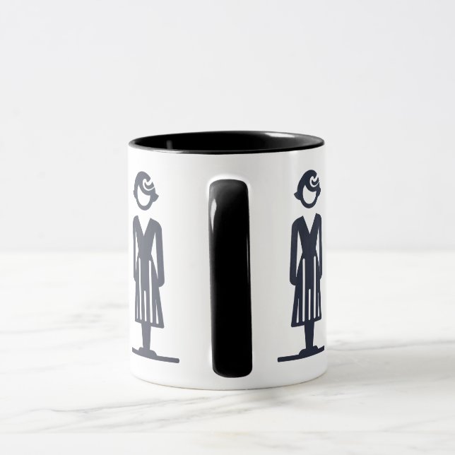 Tasse mit stilisierter Dame (Griff)