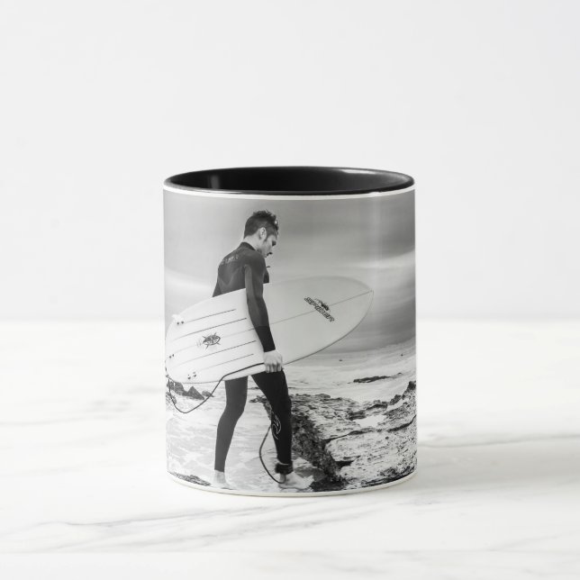 Tasse mit Surferbild (Zentrum)