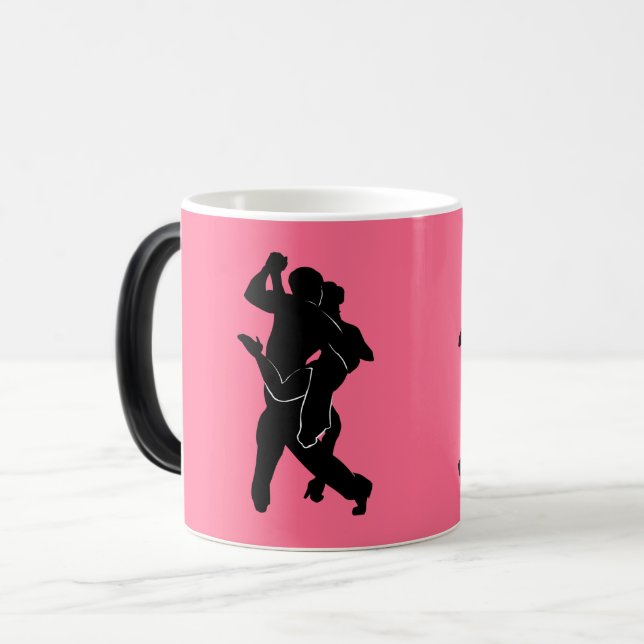Tasse mit Tango Dancer - kundenspezifische Farben (Vorderseite Links)