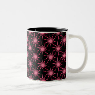 Tasse mit wirbelnden Sonnen, hellrosa