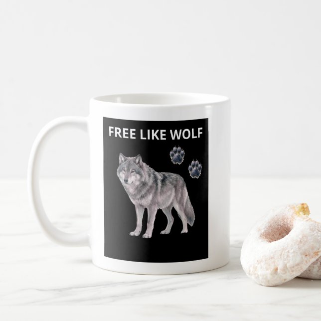 Tasse mit Wolf (Mit Donut)