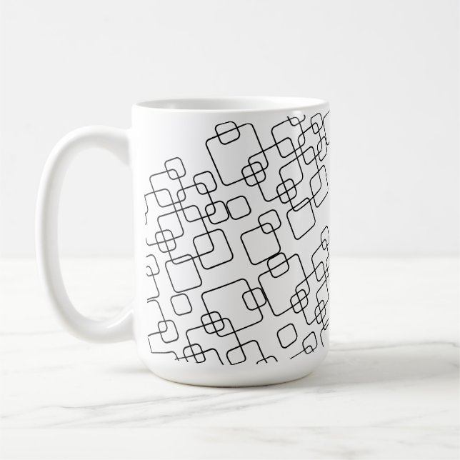 Tasse mit Zeilenmuster (Links)
