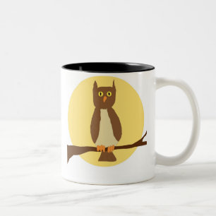 Tasse mit zwei Eulen