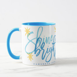 Tasse moderne lumineuse de calligraphie d'éclat