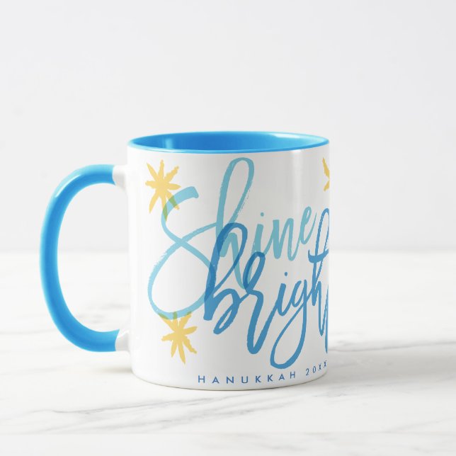 Tasse moderne lumineuse de calligraphie d'éclat (Gauche)