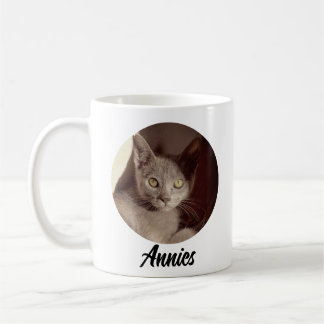 Tasse moderne personnalisée au nom et à la photo d