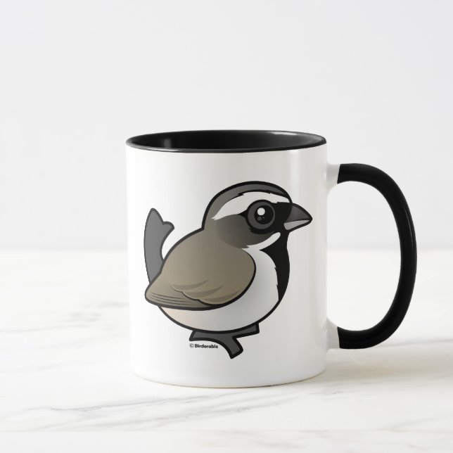 Tasse moineau Noir-throated (Droite)