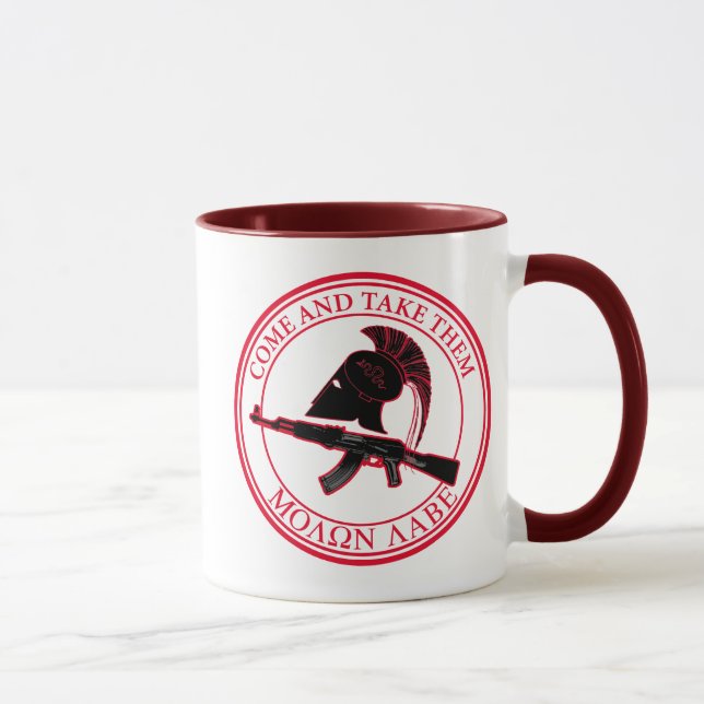 Tasse Molon Labe (venu et prenez-les) (Droite)