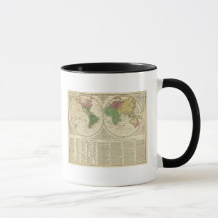 Tasse Monde montré comme deux hémisphères