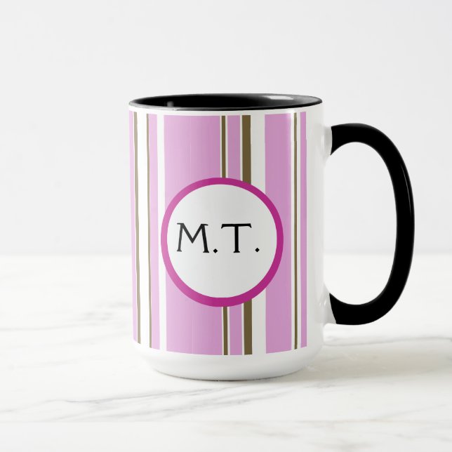 Tasse Monogramme Brown rose (Droite)