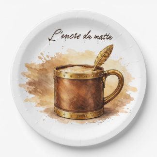 Tasse Morgentinte Pappteller
