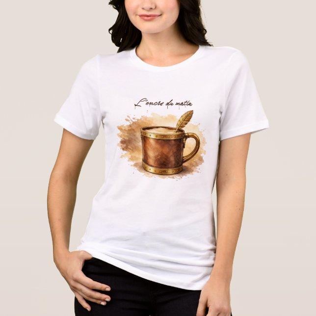 Tasse Morgentinte Tri-Blend Shirt (Vorderseite)