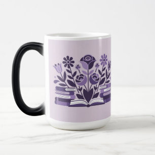 Tasse Morphing Amoureux de Livres Fleurs Livres