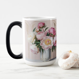 Tasse Morphing Art Déco Pivoines Roses