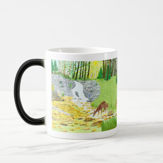 Tasse Morphing de Biche et Faon (Gauche)