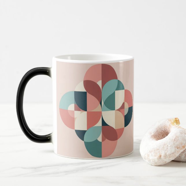 Tasse Morphing Design Cercles Moderne du Milieu du (Avec donut)