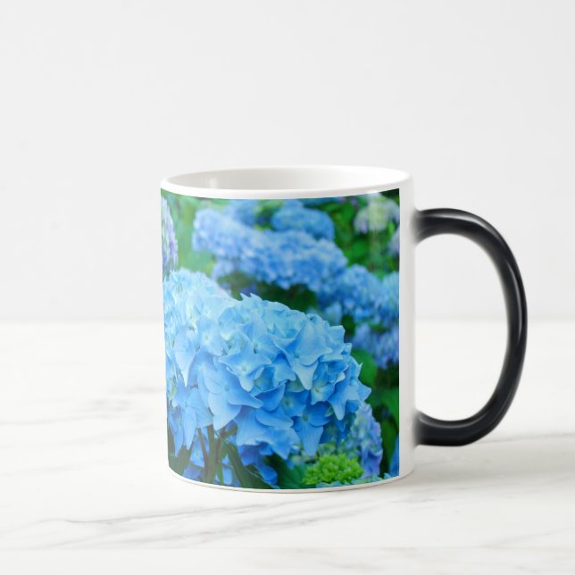 Tasse Morphing Mug Fleurs Hydrangeas Bleues (Droite)