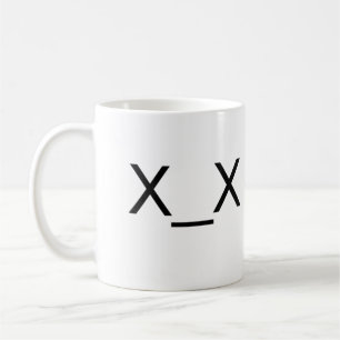 tasse morte d'émoticône de x_x
