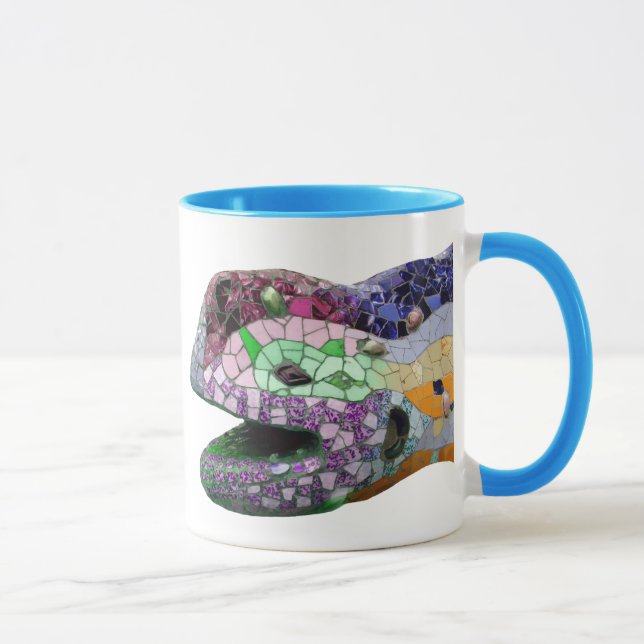 Tasse Mosaïques de tête de lézard de Gaudi (Droite)
