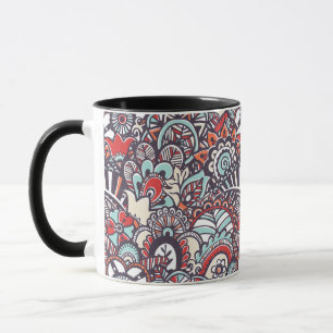Tasse Motif à doodle floral Paisley