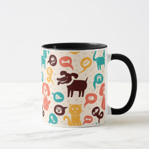 Tasse Motif avec les chats et les chiens drôles