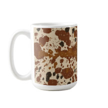 Tasse motif cuir de vache véritable 100 % Latte |