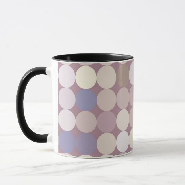 Tasse Motif d'abrégé sur cercles de tissu (Gauche)
