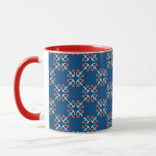 Tasse Motif d'Ancre et de coeur