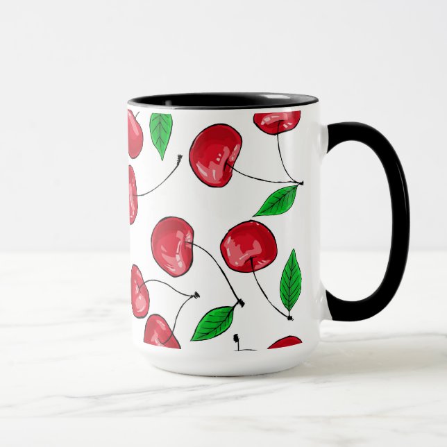 Tasse Motif de cerises fraîches (Droite)
