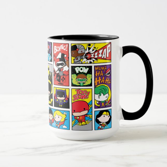 Tasse Motif de compilation de la Ligue de justice de Chi (Droite)