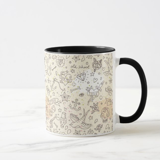 Tasse Motif de concept de tatouage (Droite)