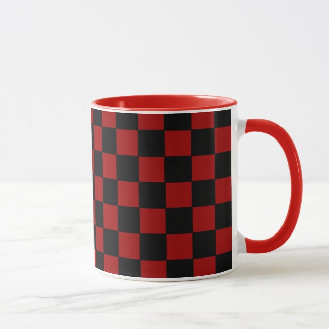 Tasse motif de dames noir et rouge (Droite)