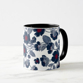 Tasse motif de fleur chromatique