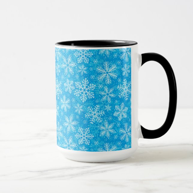 Tasse Motif de flocons blancs (Droite)